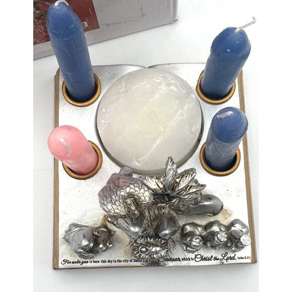 Dicksons Christmas Nativity Advent Book Figurine Candle Holder Resin Wreath READ - Picture 8 of 16